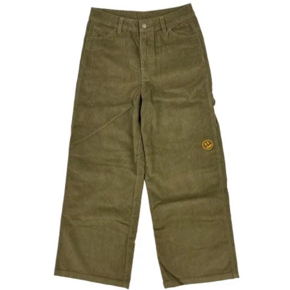 Drew House Ultra Wide Leg corduroy carpenter pant Olive Size 28…b36